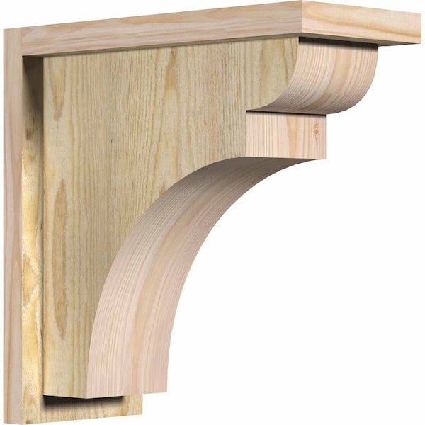 Ekena Millwork Yorktown Rough Sawn Corbel w/Backplate, Douglas Fir, 6"W x 14"D x 14"H COR06X14X14YOR01RDF - main